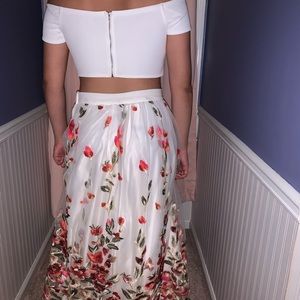 2 piece prom dress